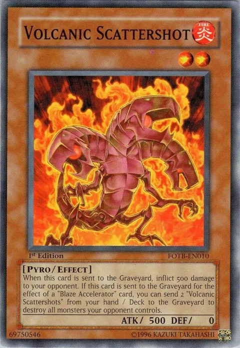 Volcanic Scattershot FOTB-EN010 1st Edition Yu-Gi-Oh card from Force of the Breaker