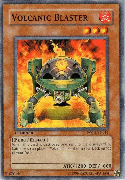 Volcanic Blaster FOTB-EN011 Unlimited Yu-Gi-Oh card from Force of the Breaker