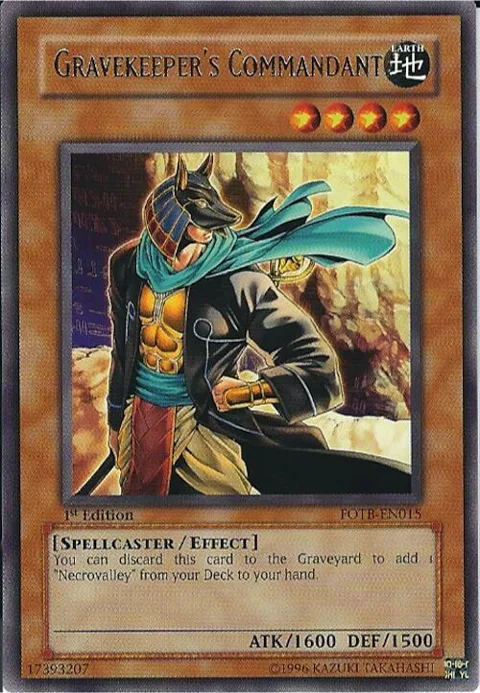 Gravekeeper's Commandant FOTB-EN015 Unlimited Yu-Gi-Oh card from Force of the Breaker