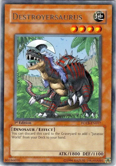 Destroyersaurus FOTB-EN017 Yu-Gi-Oh card from Force of the Breaker