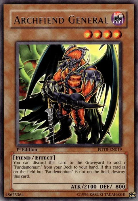 Archfiend General FOTB-EN019 Unlimited Yu-Gi-Oh card from Force of the Breaker