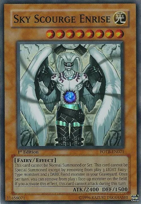 Sky Scourge Enrise FOTB-EN021 1st Edition Yu-Gi-Oh card from Force of the Breaker