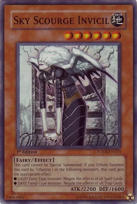 Sky Scourge Invicil FOTB-EN023 Yu-Gi-Oh card from Force of the Breaker