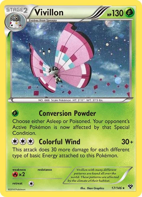 Vivillon - 17/146 Cosmos Holo #017/146 Holofoil Pokémon card from Blister Exclusives