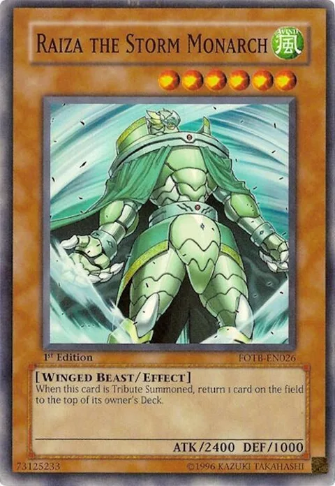 Raiza the Storm Monarch FOTB-EN026 1st Edition Yu-Gi-Oh card from Force of the Breaker