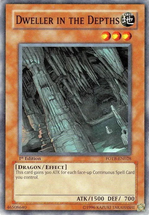 Dweller in the Depths FOTB-EN028 1st Edition Yu-Gi-Oh card from Force of the Breaker