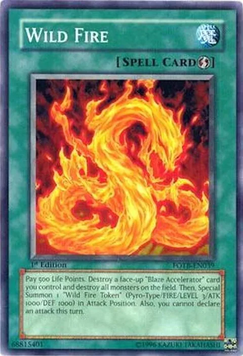 Wild Fire FOTB-EN039 Unlimited Yu-Gi-Oh card from Force of the Breaker