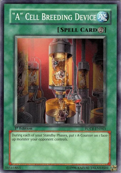 "A" Cell Breeding Device FOTB-EN043 1st Edition Yu-Gi-Oh card from Force of the Breaker