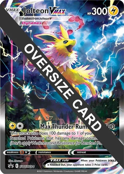 Jolteon VMAX #SWSH184 Holofoil Pokémon card from Jumbo Cards