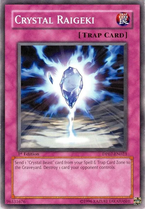 Crystal Raigeki FOTB-EN048 1st Edition Yu-Gi-Oh card from Force of the Breaker