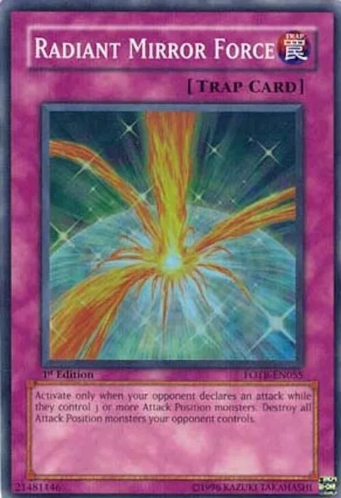Radiant Mirror Force FOTB-EN055 Yu-Gi-Oh card from Force of the Breaker