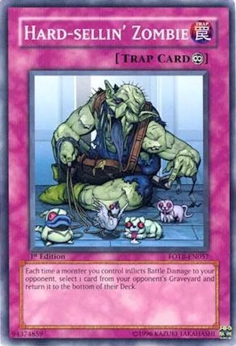 Hard-sellin' Zombie FOTB-EN057 1st Edition Yu-Gi-Oh card from Force of the Breaker