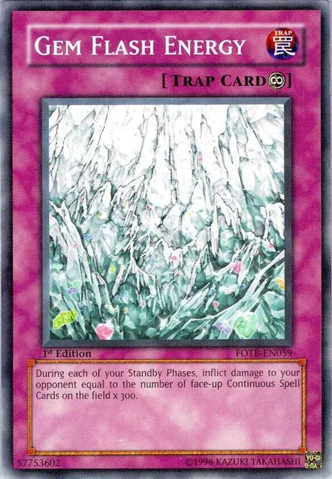 Gem Flash Energy FOTB-EN059 1st Edition Yu-Gi-Oh card from Force of the Breaker