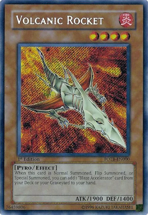 Volcanic Rocket FOTB-EN000 1st Edition Yu-Gi-Oh card from Force of the Breaker