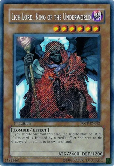 Lich Lord, King of the Underworld FOTB-EN062 Unlimited Yu-Gi-Oh card from Force of the Breaker
