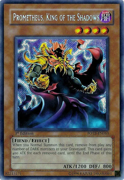 Prometheus, King of the Shadows FOTB-EN063 Unlimited Yu-Gi-Oh card from Force of the Breaker