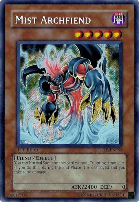 Mist Archfiend FOTB-EN064 Unlimited Yu-Gi-Oh card from Force of the Breaker