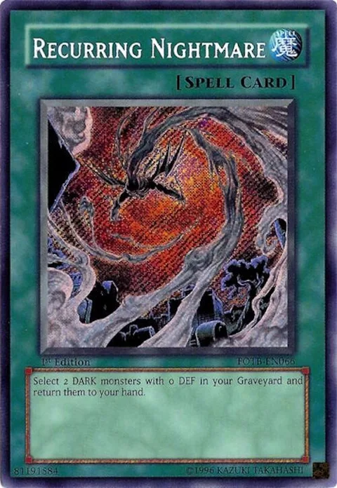 Recurring Nightmare FOTB-EN066 1st Edition Yu-Gi-Oh card from Force of the Breaker
