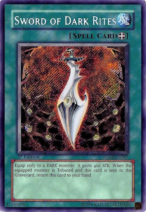 Sword of Dark Rites FOTB-EN067 Unlimited Yu-Gi-Oh card from Force of the Breaker