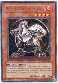 Horus the Black Flame Dragon LV4 DR3-EN006 Yu-Gi-Oh card from Dark Revelation Volume 3