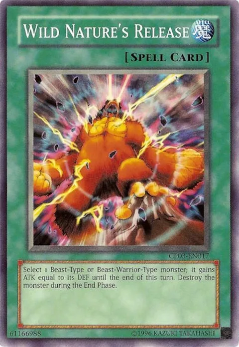 Wild Nature's Release CP03-EN017 Yu-Gi-Oh card from Champion Pack 3