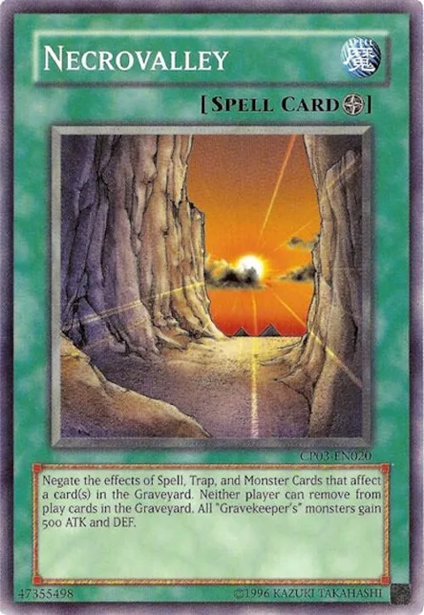 Necrovalley CP03-EN020 Yu-Gi-Oh card from Champion Pack 3