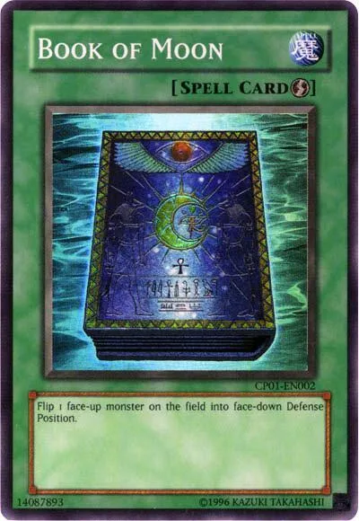 Book of Moon CP01-EN002 Yu-Gi-Oh card from Champion Pack 1
