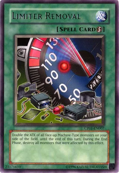 Limiter Removal CP01-EN007 Yu-Gi-Oh card from Champion Pack 1