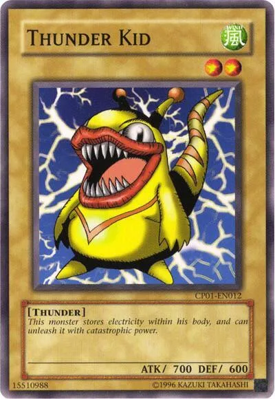 Thunder Kid CP01-EN012 Yu-Gi-Oh card from Champion Pack 1