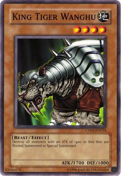 King Tiger Wanghu CP01-EN014 Yu-Gi-Oh card from Champion Pack 1