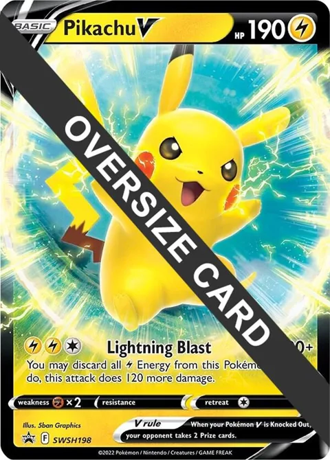 Pikachu V #SWSH198 Holofoil Pokémon card from Jumbo Cards