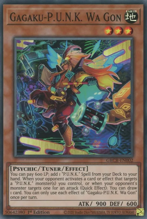 Gagaku-P.U.N.K. Wa Gon GRCR-EN002 Yu-Gi-Oh card from The Grand Creators