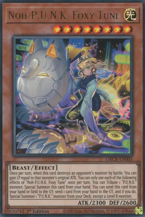 Noh-P.U.N.K. Foxy Tune GRCR-EN005 Yu-Gi-Oh card from The Grand Creators