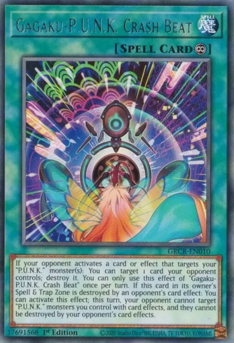 Gagaku-P.U.N.K. Crash Beat GRCR-EN010 Yu-Gi-Oh card from The Grand Creators