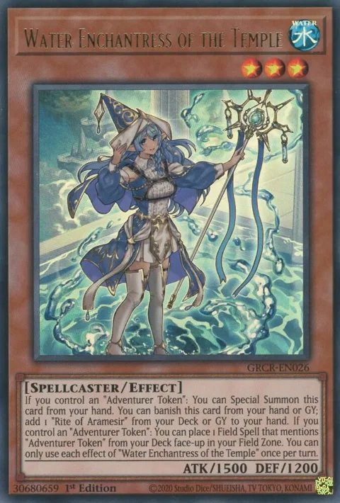 Water Enchantress of the Temple GRCR-EN026 Yu-Gi-Oh card from The Grand Creators