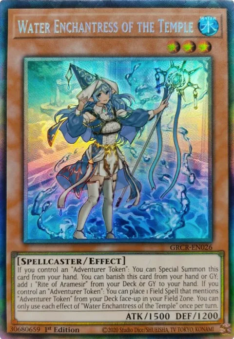 Water Enchantress of the Temple Collector's Rare GRCR-EN026 Yu-Gi-Oh card from The Grand Creators