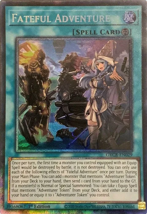 Fateful Adventure Collector's Rare GRCR-EN029 Yu-Gi-Oh card from The Grand Creators