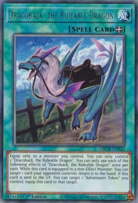 Dracoback, the Rideable Dragon GRCR-EN032 Yu-Gi-Oh card from The Grand Creators