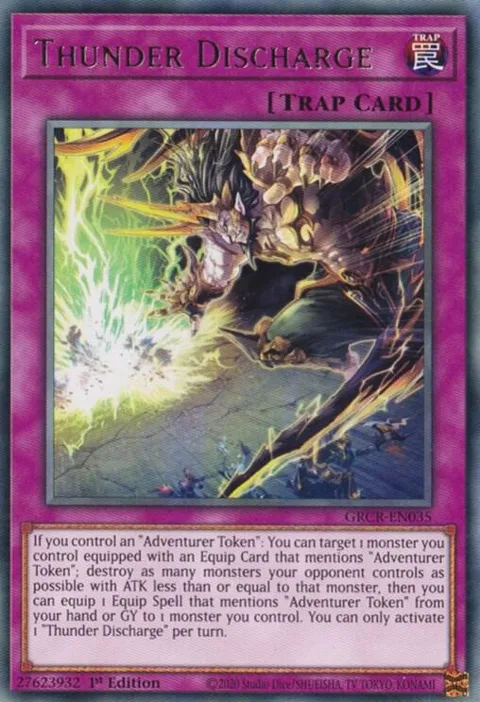 Thunder Discharge GRCR-EN035 Yu-Gi-Oh card from The Grand Creators