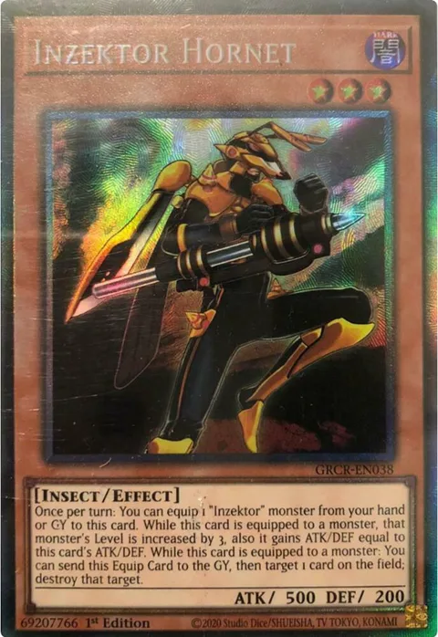 Inzektor Hornet Collector's Rare GRCR-EN038 Yu-Gi-Oh card from The Grand Creators