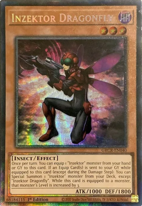 Inzektor Dragonfly Collector's Rare GRCR-EN040 Yu-Gi-Oh card from The Grand Creators
