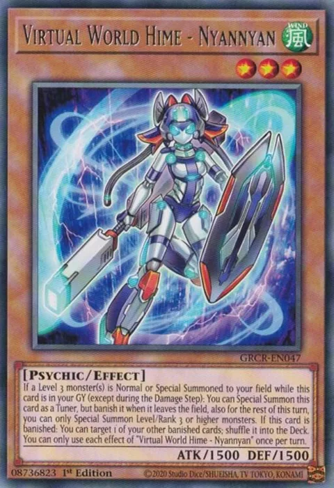 Virtual World Hime - Nyannyan GRCR-EN047 Yu-Gi-Oh card from The Grand Creators