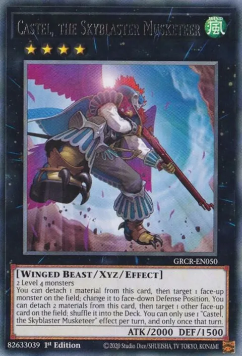 Castel, the Skyblaster Musketeer GRCR-EN050 Yu-Gi-Oh card from The Grand Creators