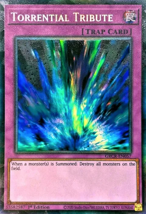 Torrential Tribute Collector's Rare GRCR-EN057 Yu-Gi-Oh card from The Grand Creators