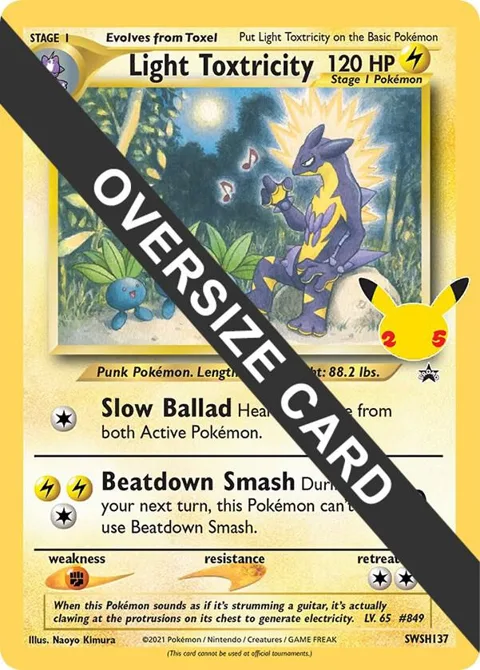Light Toxtricity #SWSH137 Pokémon card from Jumbo Cards