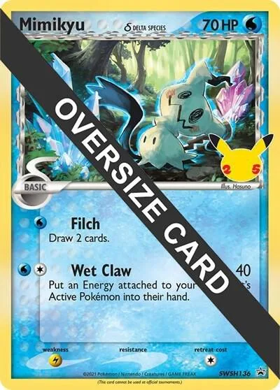 Mimikyu Delta Species #SWSH136 Holofoil Pokémon card from Jumbo Cards