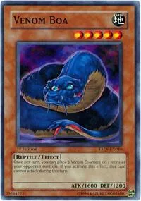 Venom Boa TAEV-EN016 1st Edition Yu-Gi-Oh card from Tactical Evolution