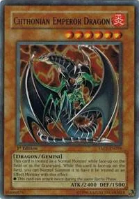 Chthonian Emperor Dragon TAEV-EN019 Unlimited Yu-Gi-Oh card from Tactical Evolution