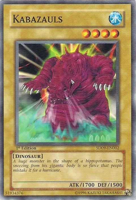 Kabazauls SD09-EN002 Yu-Gi-Oh card from Structure Deck: Dinosaur's Rage