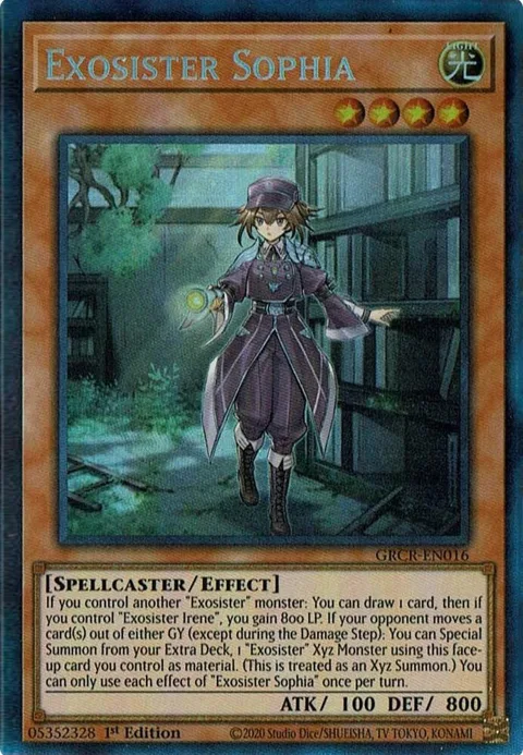 Exosister Sophia Collector's Rare GRCR-EN016 Yu-Gi-Oh card from The Grand Creators